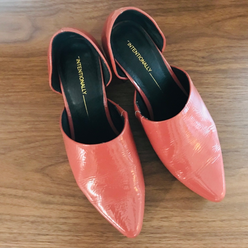 Intentionally Blank Perf-Hi Mauve Patent Heels